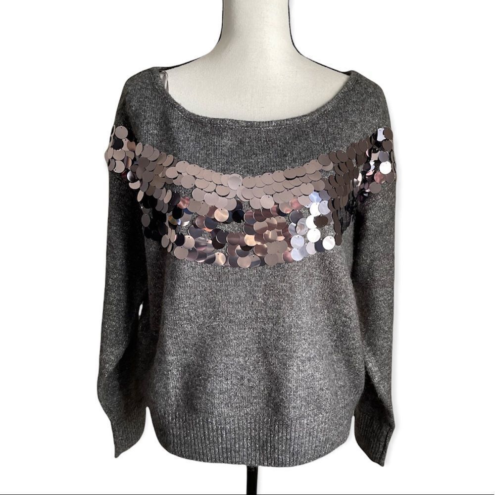 NWT Calligraphie Sequin Embellished Pullover Sweater